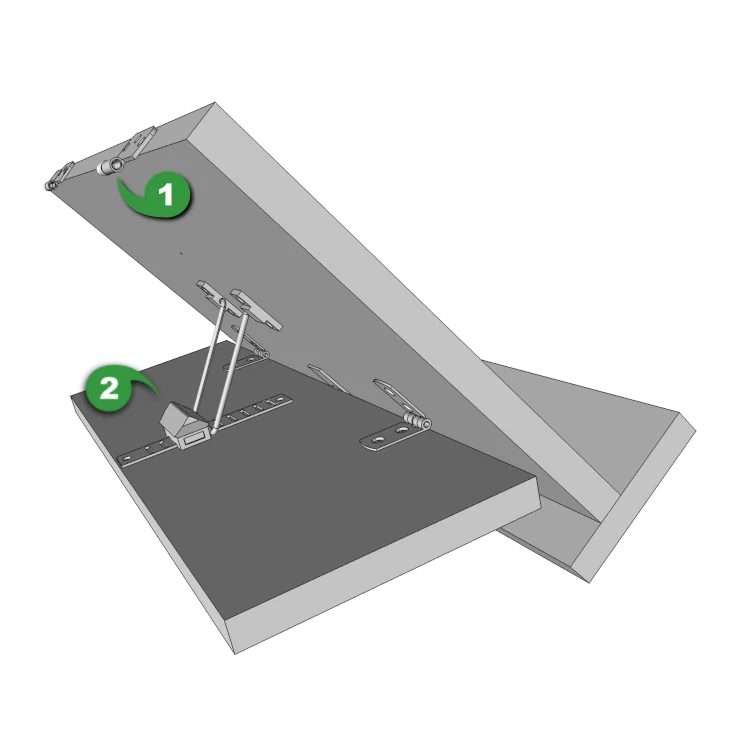 Zdjęcie półki w pozycji poziomej